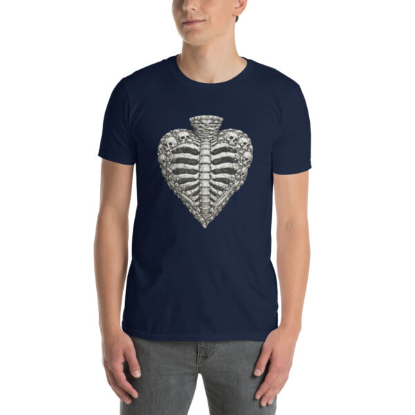 unisex-basic-softstyle-t-shirt-navy-front-69a35d37d39c6.jpg Sacred Heart Reliquary Unisex T-Shirt