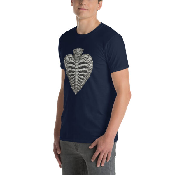 unisex-basic-softstyle-t-shirt-navy-left-front-69a35d37dc9cf.jpg Sacred Heart Reliquary Unisex T-Shirt