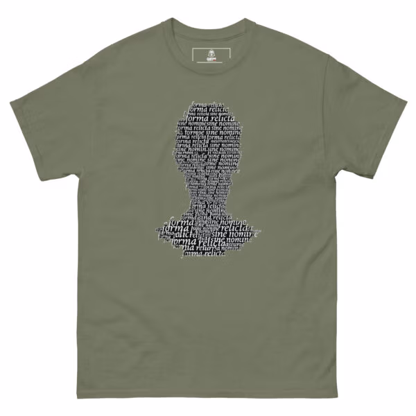 unisex-classic-tee-military-green-front-6a5147cd60030.jpg Sine Nomine 100% Cotton Tee
