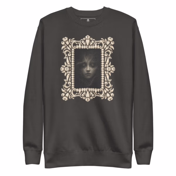 unisex-premium-sweatshirt-vintage-black-front-6a7f6b9dba147.jpg Portrait of Absence Premium Sweatshirt